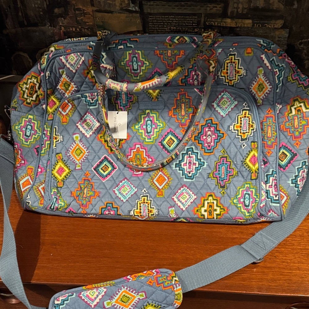 Vera Bradley Blue Geometric Travel Bag
